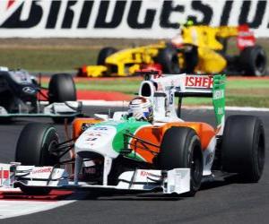 пазл Адриан Сутиль - Force India - 2010 Сильверстоуне